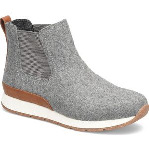 B.O.C. Womens Kara Gray Wool Ankle Wedge Chelsea Boots Shoes NWT